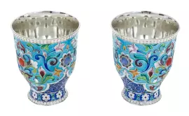 Набор бокалов "Весенний" на 2 персоны, финифть